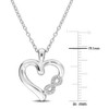 EVERLY JEWELRY | Sterling Silver Diamond Infinity Heart Pendant with Chain - 3 of 4