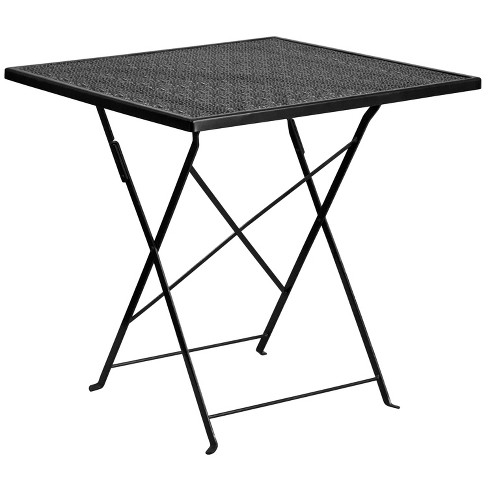 Flash Furniture Oia Commercial Grade 28" Square Indoor-Outdoor Steel Folding Patio Table - image 1 of 4