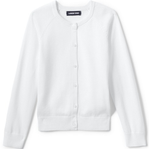 Lands' End School Uniform Girls Cotton Modal Cardigan Sweater