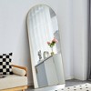 The 4th Generation Floor Standing Full-length Rearview Mirror. Metal Framed Arched Wall Mirror, Bathroom Makeup Mirror - 2 of 4