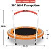 Aukfa 36 inch Kids Trampoline with Handle - Indoor/Outdoor Toddler Trampoline Ages 1-6, 6-Leg Design for Safety & Stability - 3 of 4