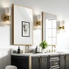 SpassWay Metal Bathroom/Vanity Mirror Modern Accent Mirror for Living Room Bathroom Bedroom Entryway Black/Gold/Silver - 3 of 4
