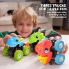Joyfy Dinosaur Toys for 2 3 4 5 Year Old Boys, Push & Pull Friction Powered Dinosaur Monster Truck Vehicles for Toddlers Preschoolers Birthday Gifts - 2 of 4