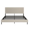 FURNIinspire Beds 79inch Modern King Size Bed Frame, Simple Large Bed with Bandaged Headboard, Bedroom Furniture, Beige, 79.92"*75.98"*45.28" - 4 of 4