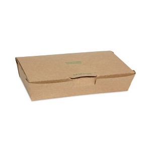 Pactiv Evergreen EarthChoice Tamper Evident OneBox Paper Box, 9 x 4.85 x 2, Kraft, 100/Carton - 1 of 4