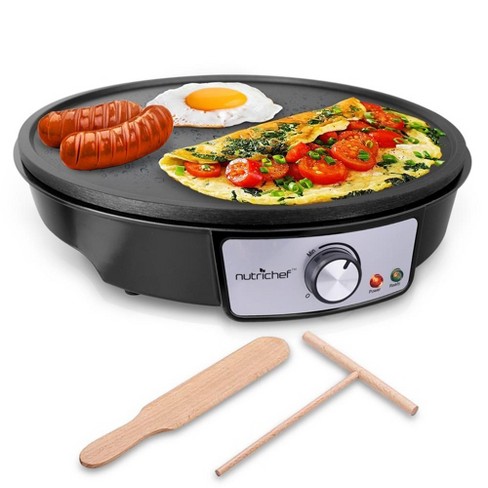 Nutrichef Electric Crepe Maker / Griddle, Hot Plate Cooktop : Target