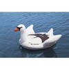 Swim Central Inflatable Lay-On Swan Towable Float - 84" - White - 2 of 4