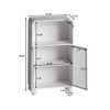 Grungis Tall Bathroom Storage Cabinet,45.28" H Floor Cabinets with Glass Door and Shelves,Storage Cabinet for Bathroom - 3 of 4