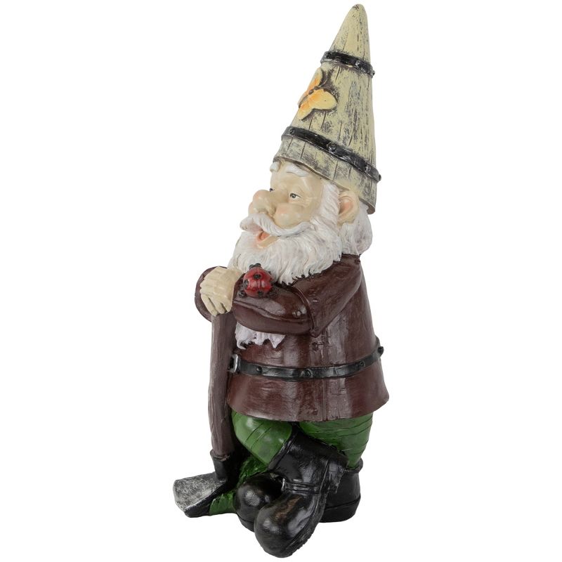 Northlight Gnome with Butterfly and Ladybug Outdoor Garden Statue - 15.25", 4 of 6