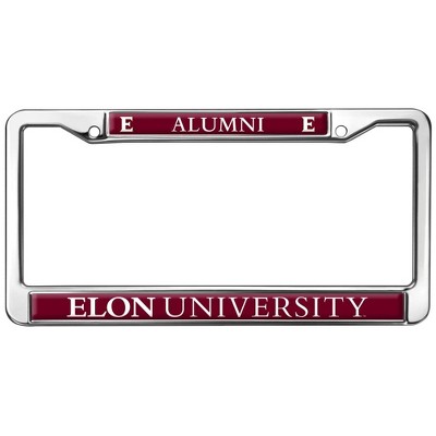 Elon University Alumni Logo Full Size Standard License Plate Metal Frame