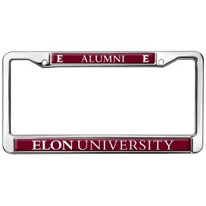 Elon University Alumni Logo Full Size Standard License Plate Metal Frame - 1 of 4