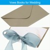 Unique Bargains His and Her Wedding Vows Books Ribbon Card 6.7x4.7 Inch 2 Pcs - 3 of 4