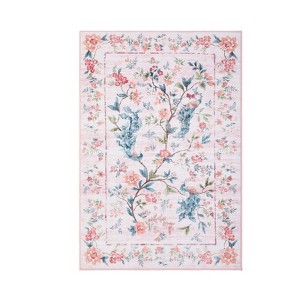 COZONY Washable Floral Vintage Rug with Non-Slip Backing - 1 of 4