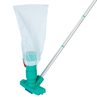 iMountek "US Swimming Pool Vacuum Head Brush Cleaner with Telescopic Pole & Bag for Above Ground Pools"Green