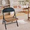 TOAOTBNBOB Metal Counter Height Barstools, Modern Bar Stools with Woven Sculpted Look, Contemporary Bar Chairs for Dining Room, Black - 4 of 4