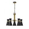 Z-Lite Soriano 5 - Light Chandelier in  Matte Black/Brushed Nickel - 3 of 4