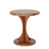 Resenkos Nightstand, Night Stand,Wood End Table, Round Sofa Side Table Vintage Nightstand,Rustic Brown - 3 of 4