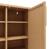 KTMBDW Bathroom Cabinet Freestanding, Bamboo Storage Cabinet Floor Cupboard with Door and 3 Shelf for Small Spaces, Bathroom, Hallway, Natural - 3 of 4