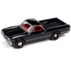 1967 Chevrolet El Camino Tuxedo Black with Red Interior Ltd Ed to 11652 pcs 1/64 Diecast Model Car by Johnny Lightning - 2 of 3