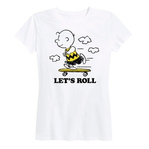 Women's - Peanuts - Let's Roll Short Sleeve Graphic T-Shirt - 1 of 4