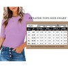 Clearlove Womens Short Sleeve Sweaters Summer Tops Crew Neck Lightweight Knit Sweaters - 3 of 4
