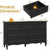Heynemo 7 Drawer Dresser for Bedroom, Modern Chest of Drawers with Solid Wood Legs and Painted Finish, Wooden Storage Closet Cabinet Organizer - 2 of 4