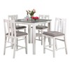 5-Piece Counter Height Dining Set with Square Table and 4 Chairs - 3 of 4