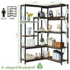 Celebalcony 5 Tiers Corner Bookshelf, 70.86" Tall L-Shaped Bookcase, Corner Shelf Display Storage Rack with Metal Frame for Living Room Home Office - 4 of 4