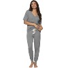 Jessie Jersey Knit Lounge Set | Felina | Henley & Jogger Lounge Set - 2 of 3