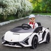 Aosom Lamborghini Licensed Kids Ride On Car, 12V Battery Powered Electric Sports Car Toy with Remote Control, Horn, Music, & Headlights - 3 of 4