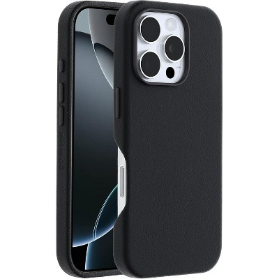 OtterBox SYMMETRY SERIES Cactus Leather Case w/MagSafe for Apple iPhone 16 Pro - Noir Ash (77-96315) - Certified