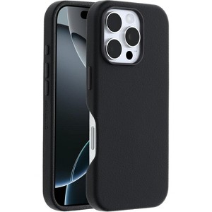OtterBox SYMMETRY SERIES Cactus Leather Case w/MagSafe for Apple iPhone 16 Pro - Noir Ash (77-96315) - Certified - 1 of 3