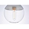 Elegant Lighting Eclipse 1 Light Chrome Flush Mount With Clear Glass - 2 of 4