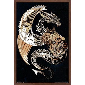 Trends International Steampunk Dragon Framed Wall Poster Prints - 1 of 4