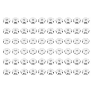Unique Bargains Bulk Flat Spacer Beads for Keychain Jewelry Making 60 Pcs - 1 of 4