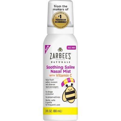 Image of Zarbee's Naturals Soothing Saline Nasal Mist with Vitamin C – 3 fl oz