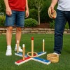Outdoor Game Set Including 45 Giant Tumbling Blocks, 28 Giant Dominoes, and 6 Giant Dice, Giant Outdoor Games for Family Fun (Ring Toss) - 2 of 4