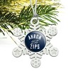 University of Akron Zips Logo Metal Snowflake Christmas Tree Holiday Ornament - 2 of 3