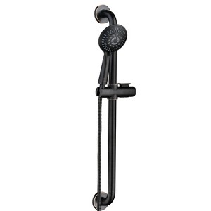 RIGHT SHOWERS Stainless Steel Slide Bar Grab Rail Set, ADA Compliant with 5-Setting Handheld Shower Head & 69-Inch Hose, Oil-Rubbed Bronze - 1 of 4