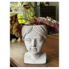 Slickblue Decorative Cement Planter, Peasant Girl Design, Open Top Pot for Succulents or Plants, 5" x 7.7" - 2 of 3
