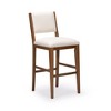 Plank+Beam 30" Counter Bar Stool, Solid Wood Modern Kitchen Stools with Cushion - 2 of 4