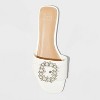 Women's Kelsey Bone Pearl Buckle Sandals - A New Day™ Cream - 3 of 4
