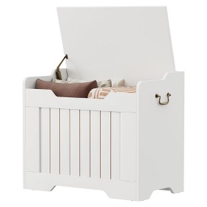 Storage Chest, Wood Large Toy Box,Toy Chest for Boys Girls, Storage Bench with Safety Hinge, Farmhouse Storage Trunk - 1 of 4