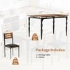 Whizmax 5-Piece Dining Set for 4 - Compact Table & Chairs with Spiral Legs, Space-Saving Kitchen Set for Small Apartments - 2 of 4