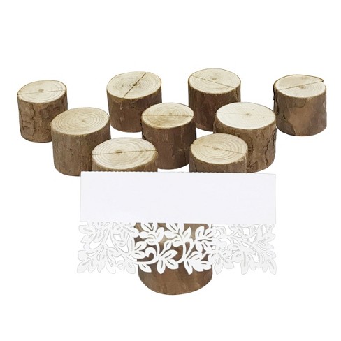 Wrapables Rustic Wooden Place-card Holders With Table Name Place Cards ...