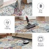 Vintage Washable Door Mat Small Farmhouse Floral Accent Rugs with Non-Slip Backing, Stain-Resistant Oriental Indoor Carpet - 2 of 4