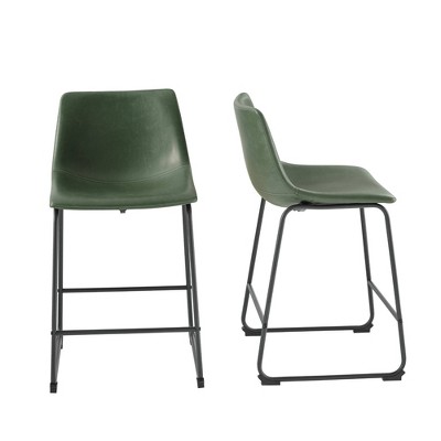 Dark green counter cheap stools