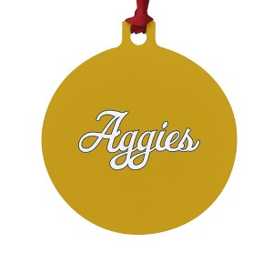 UC Davis Secondary Logo Aluminum Holiday Christmas Tree Ornament - 1 of 4