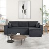 NicBex L-Shape Modular Sectional Sofa Couch,Corduroy Cloud Couch for Living Room,2 PIC Free Combination,No Assembly Required,Gray - 2 of 4