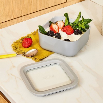 Sage Green Glass Meal Prep Container with Lid